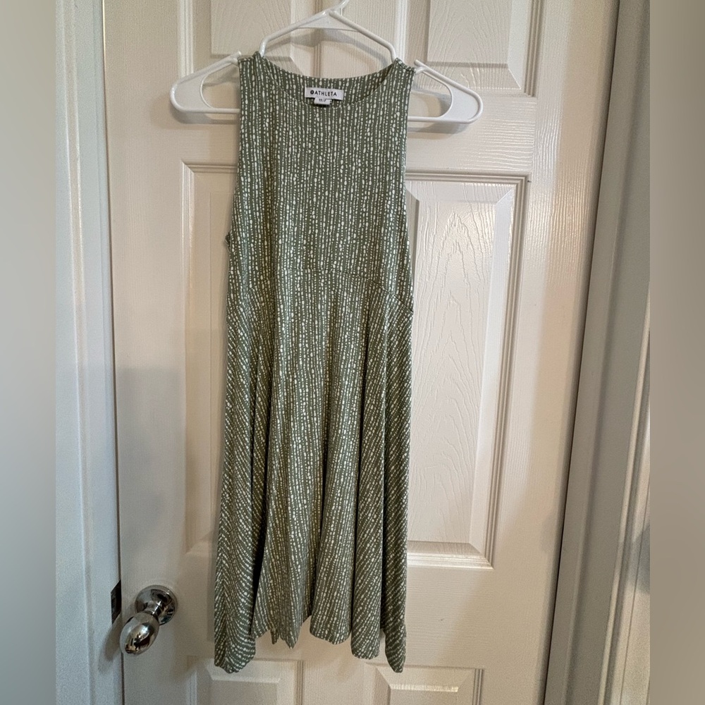 Athleta Sage Green dress, petite extra small